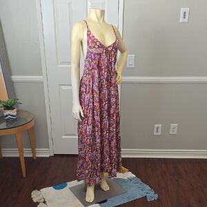 Floral Pink Maxi Dress